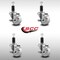 Service Caster 3'' SS Nylon Swivel 1-1/4'' Expanding Stem Caster Set with Brake, 4PK SCC-SSEX20S314-NYS-TLB-114-4 - alternate 4